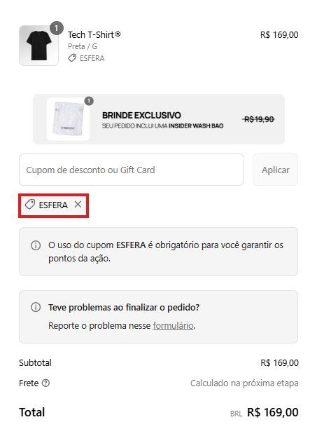 Esfera pontos Insider