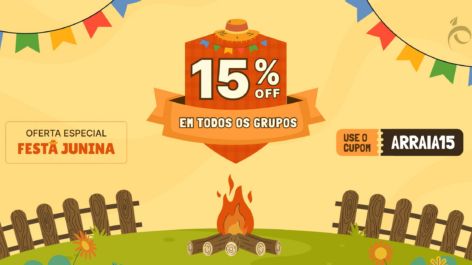 IMPERDÍVEL! Últimos dias da Promoção Junina com 15% OFF nos Grupos de Alerta do PP