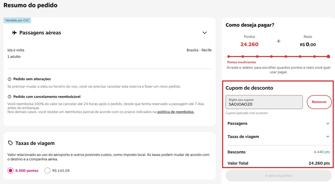 Livelo Passagens Desconto