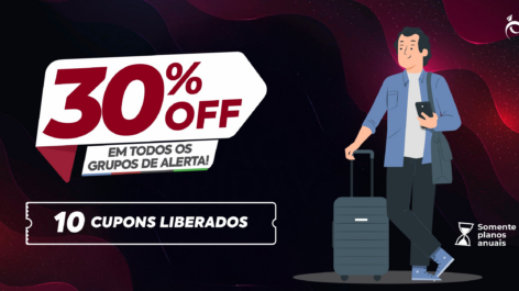 CORRE! 10 cupons com 30% OFF nos Alertas de Viagem do PP (encerrado)