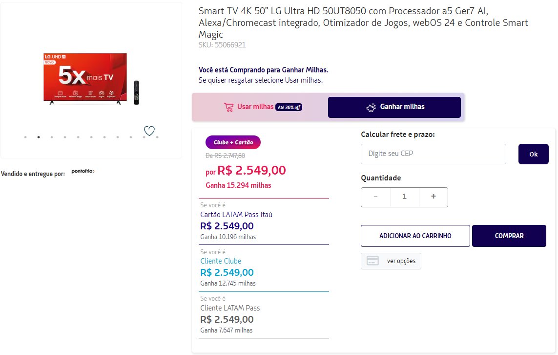 Pontofrio LATAM Pass