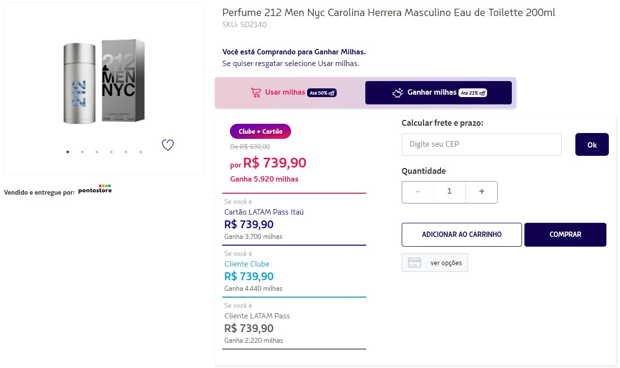 Shopping LATAM Pass Pontostore