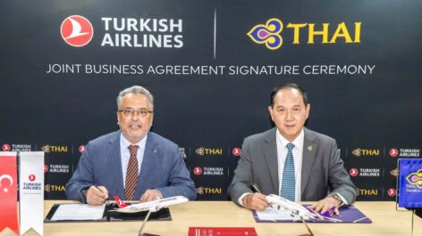 Turkish Airlines e THAI anunciam parceria para ampliar voos entre Europa e Ásia