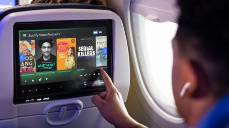 United e Spotify anunciam parceria inédita com música, podcasts e audiolivros a bordo