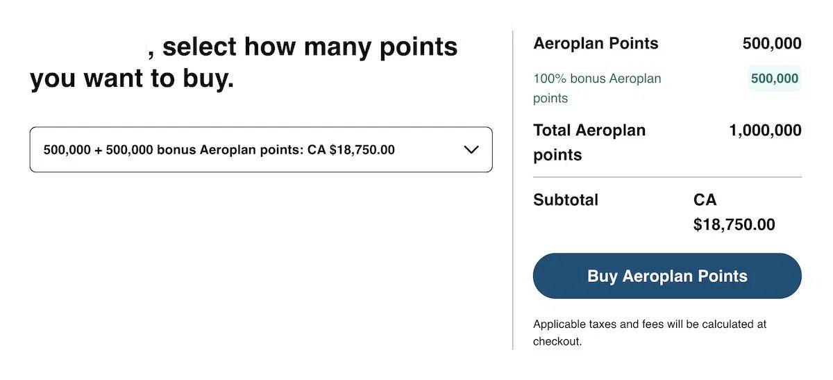 compra pontos Aeroplan