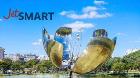 JetSMART celebra inauguração de nova rota entre Recife e Buenos Aires com até 30% de desconto nas passagens
