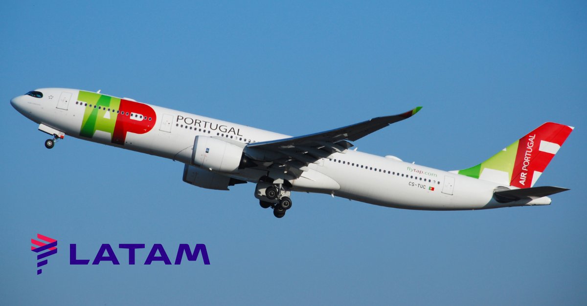 LATAM inicia acordo de codeshare com a TAP