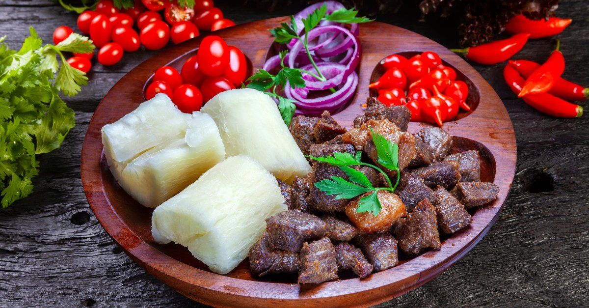 Carne do sol com macaxeira