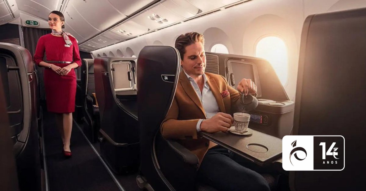 PP 14 anos! Smiles oferece até 30% de desconto no resgate de passagens em Classe Executiva