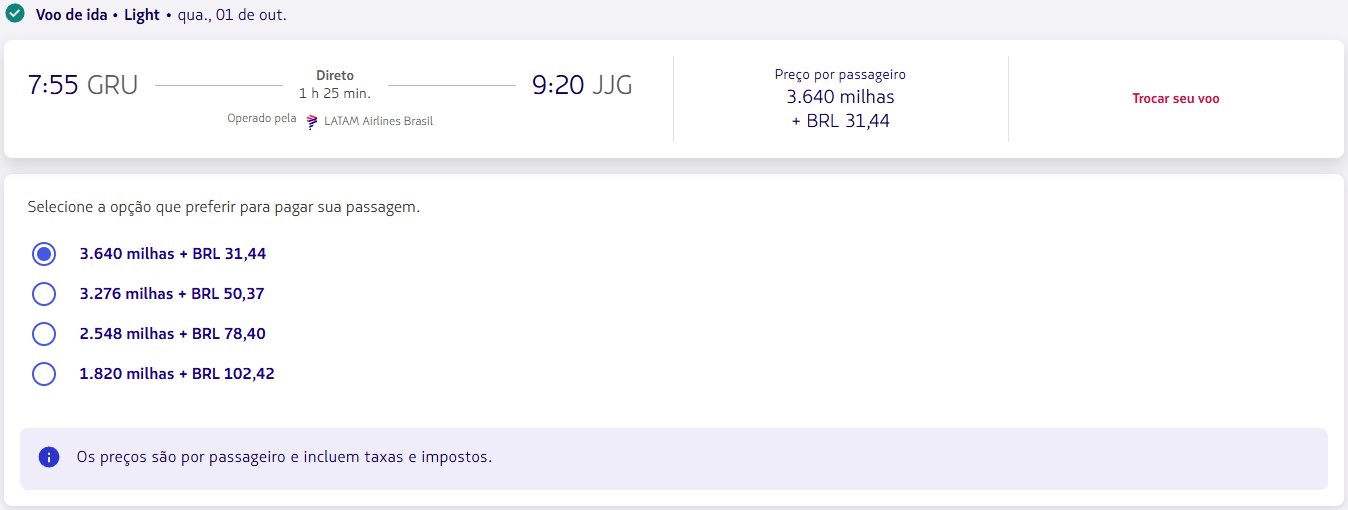 Milhas LATAM Passagens