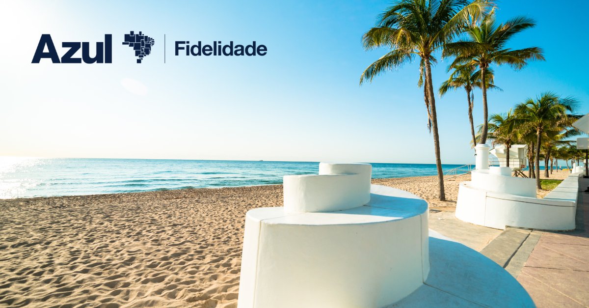 Trecho para Fort Lauderdale a partir de R$ 955 ou 41 mil pontos Azul + taxas