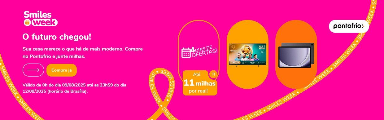 Milhas Shopping Smiles Pontofrio