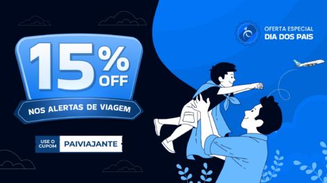ÚLTIMAS HORAS! 15% OFF nos Alertas de Viagem do PP