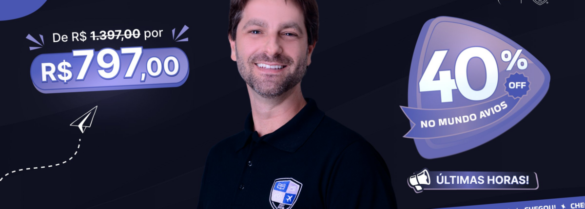 ÚLTIMAS HORAS! Entre no Mundo Avios com 40% OFF (só até meia-noite)