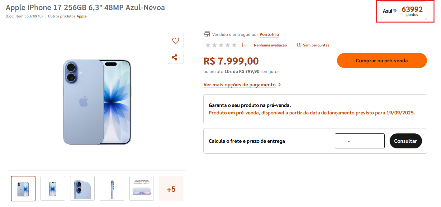 Azul Pontofrio