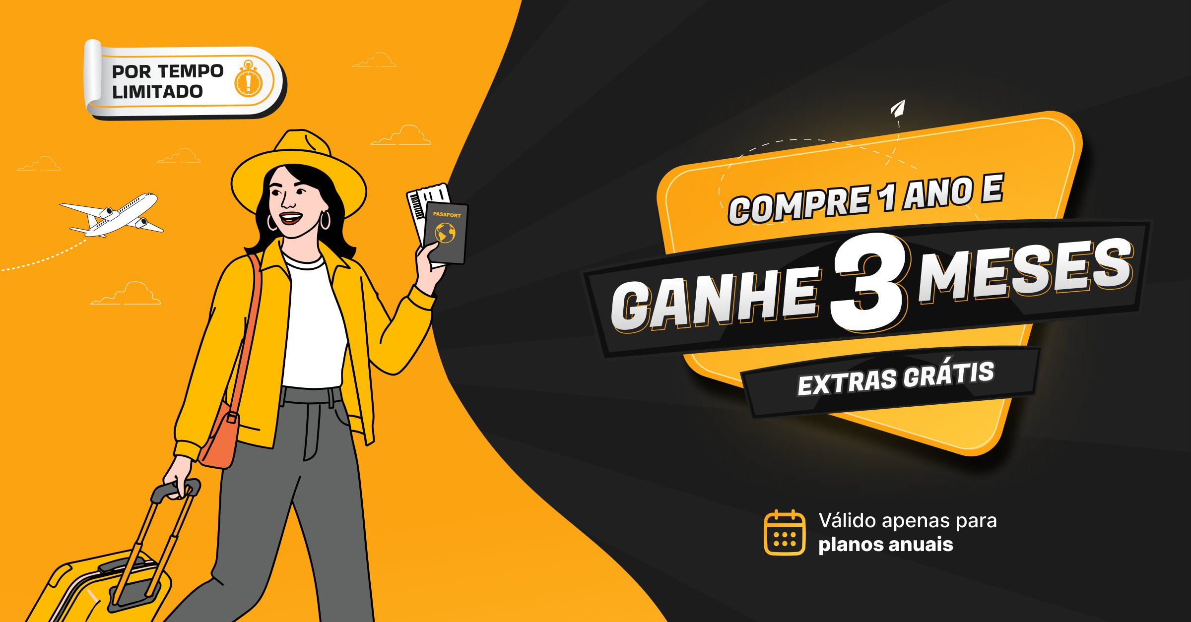 SÓ ATÉ AMANHÃ! Ganhe 3 Meses Grátis nos Alertas de Viagem do PP