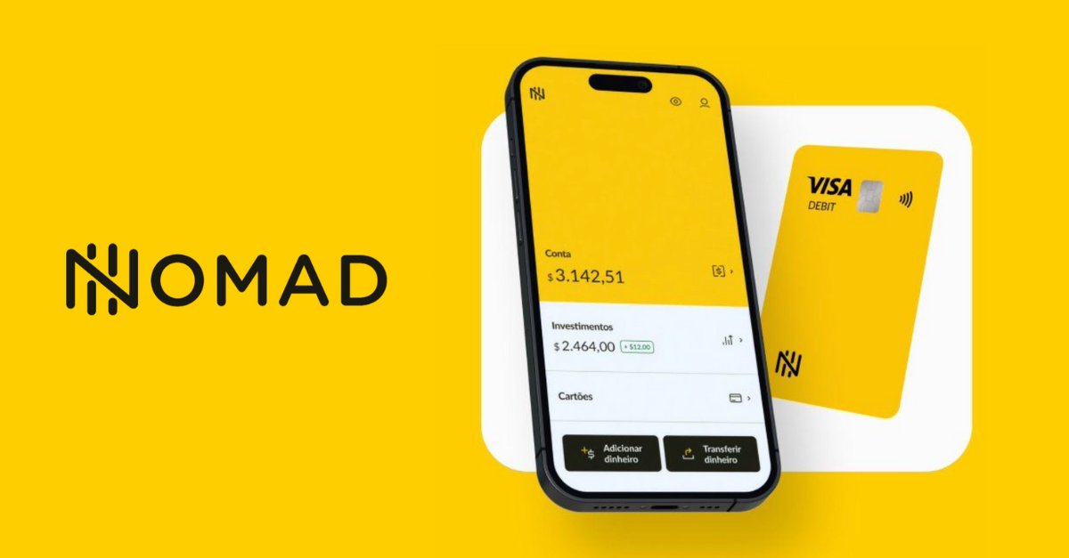 Última chance! Ganhe 100 dólares de cashback ao abrir conta na Nomad