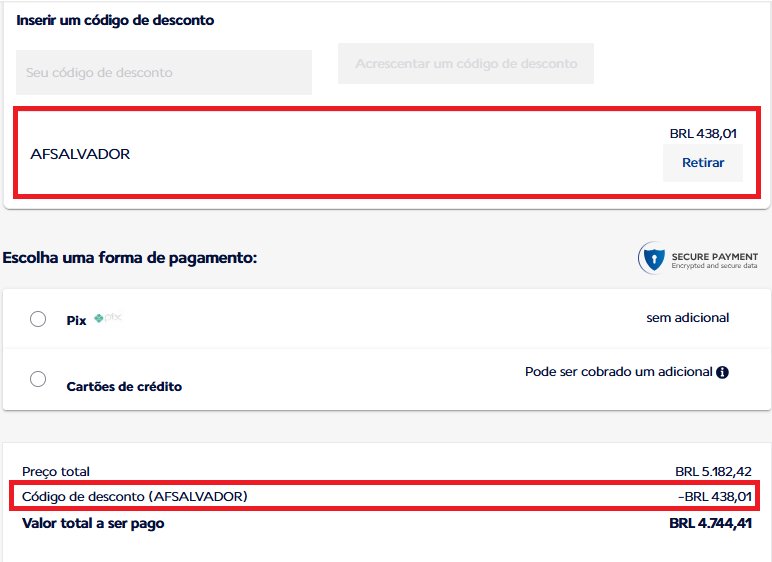Cupom Salvador Air France