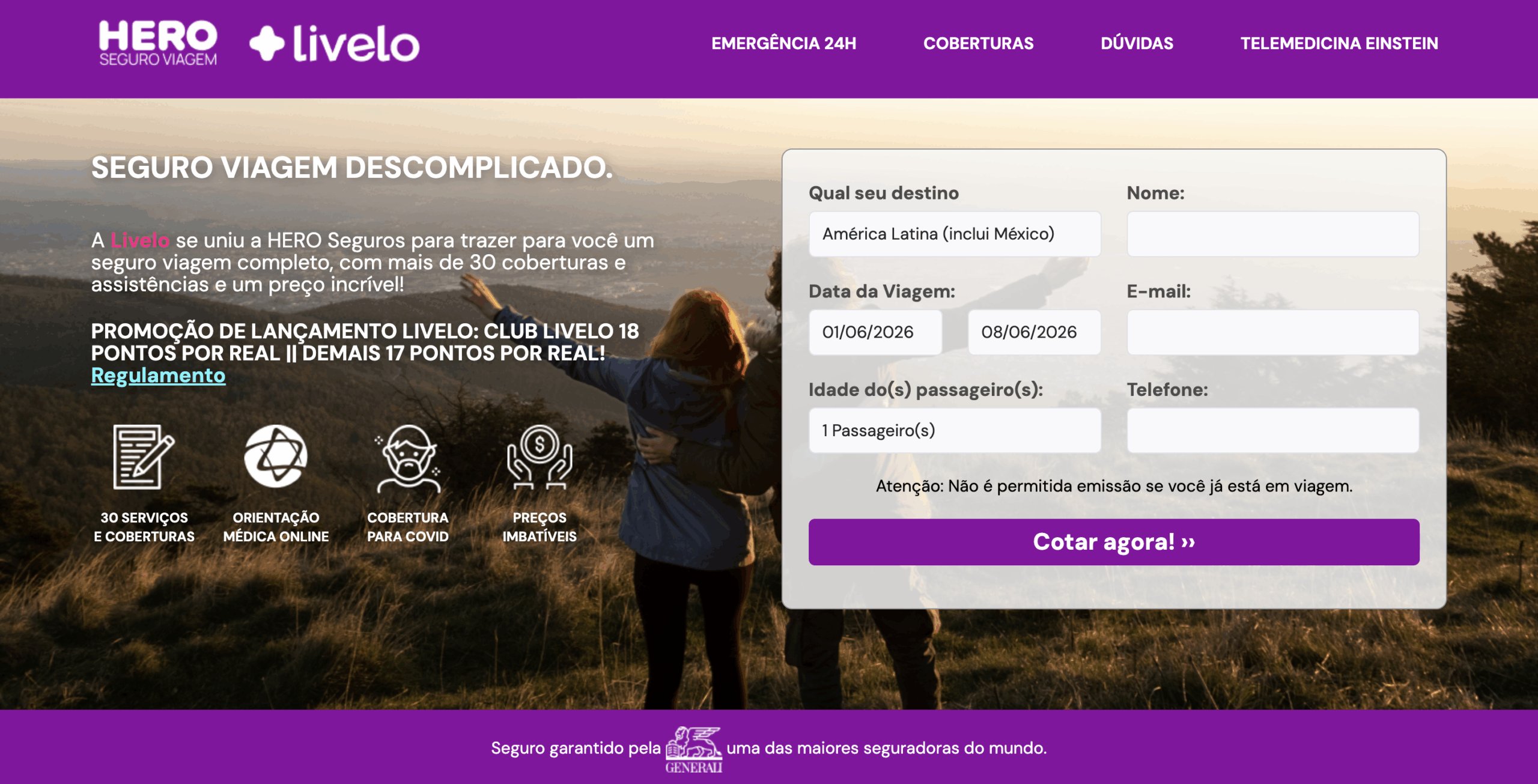 Seguro Viagem HERO Seguros
