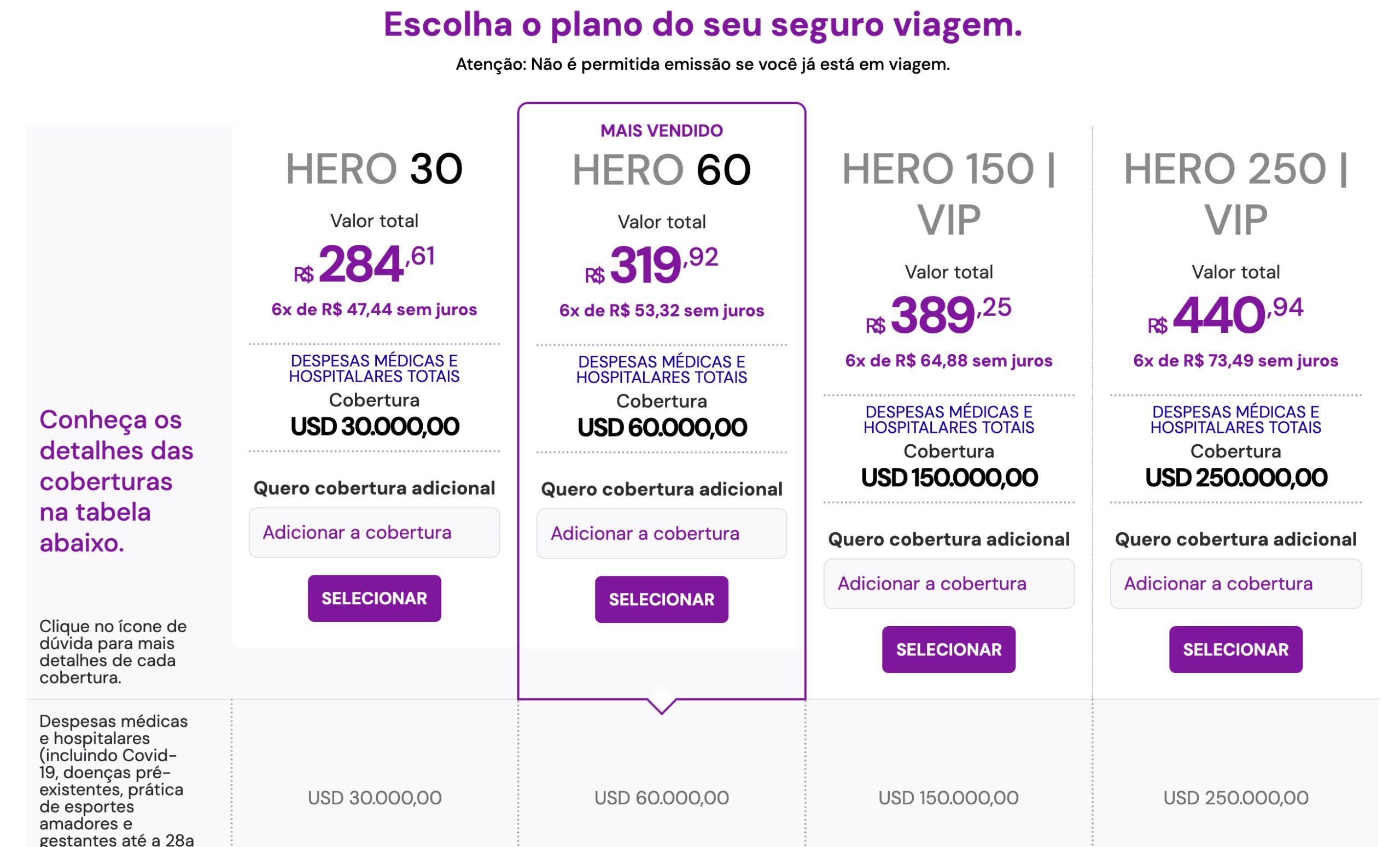 Seguro Viagem HERO Seguros