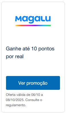Azul Magalu Pontos