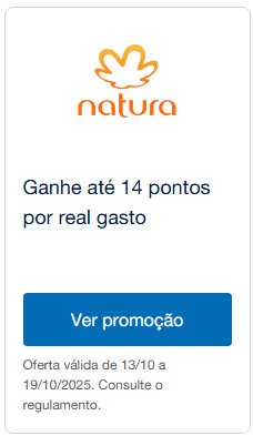Azul Natura Pontos