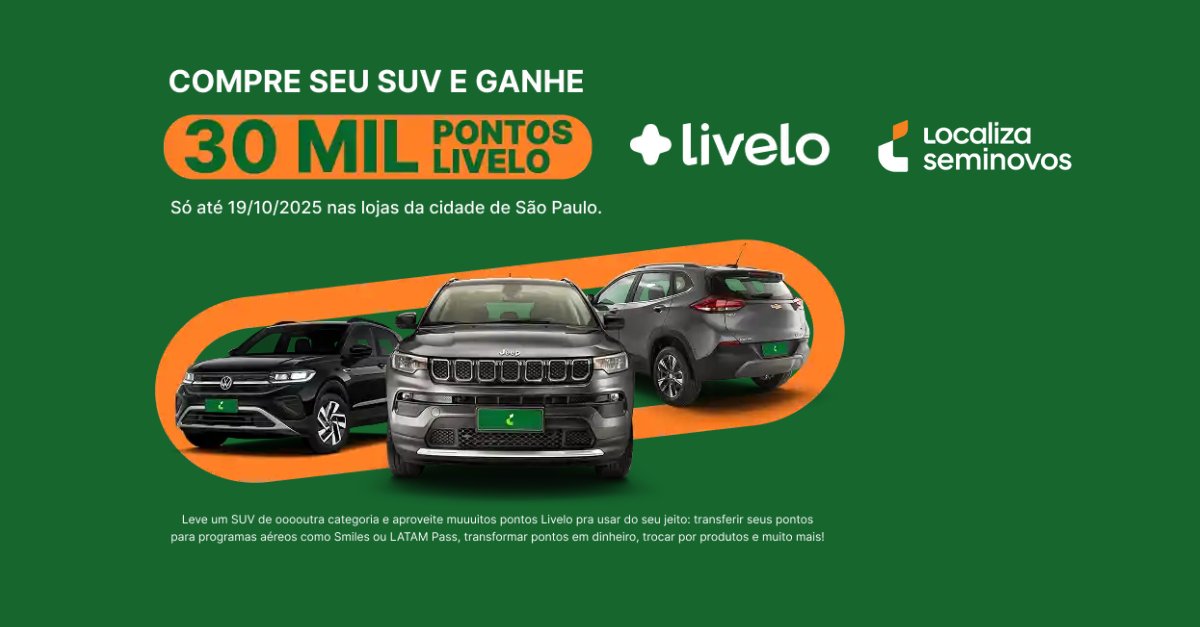 Livelo localiza seminovos
