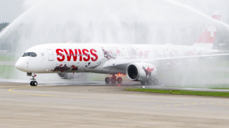 SWISS recebe seu primeiro Airbus A350 equipado com a nova cabine Senses