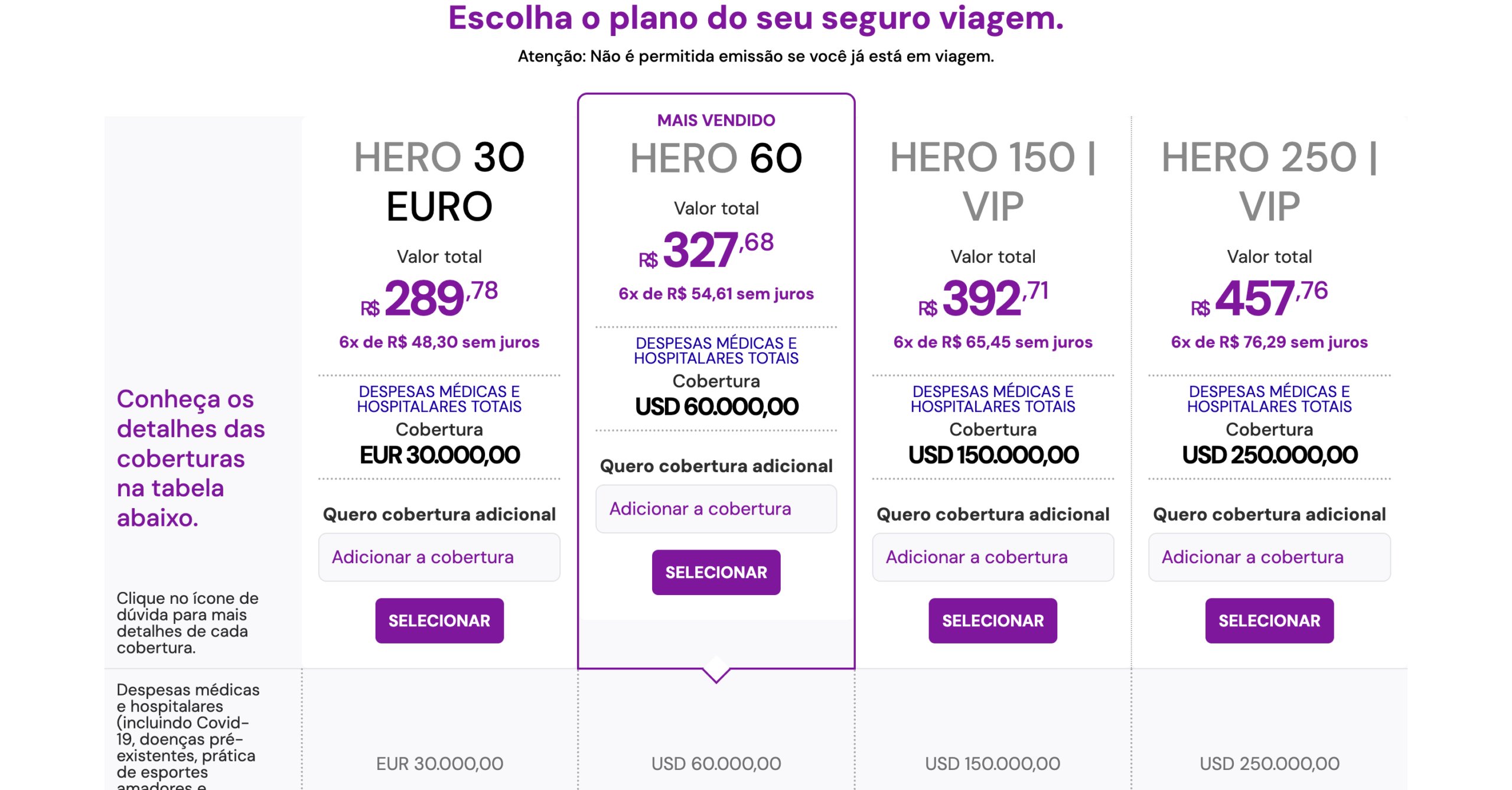 HERO Seguro Viagem