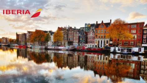 Voe para Amsterdam a partir de R$ 1.116 ou 22.550 Avios + taxas
