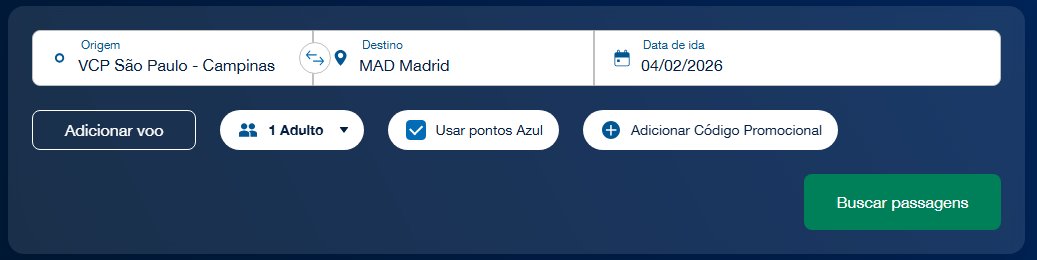 Azul desconto passagens